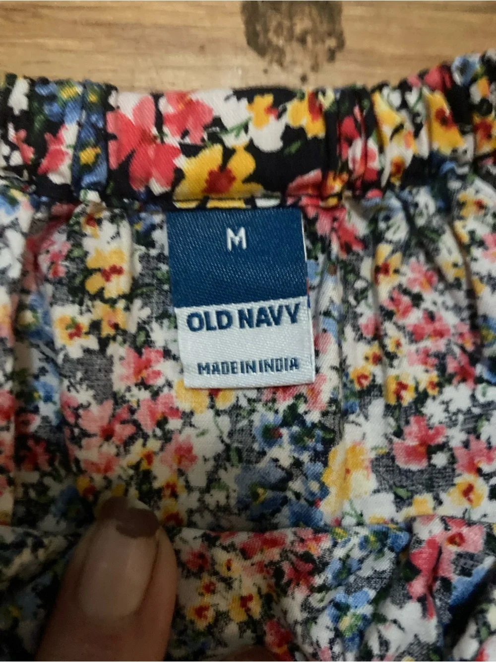 New Old Navy Floral Square Elastic top Neck Top - White, Red, Yellow, Blue
